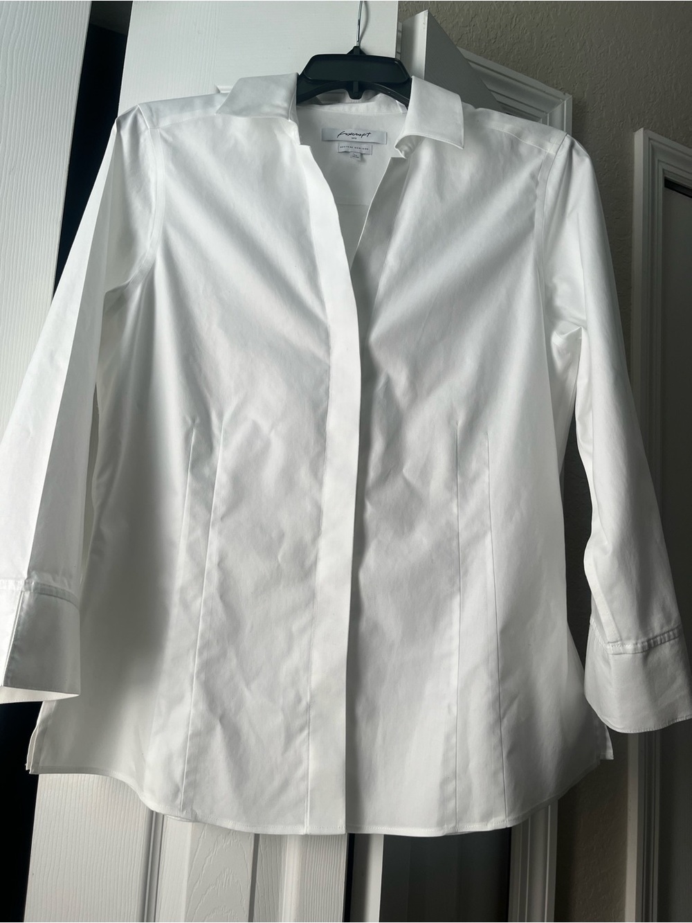 Foxcroft women’s white button down shirt size 14